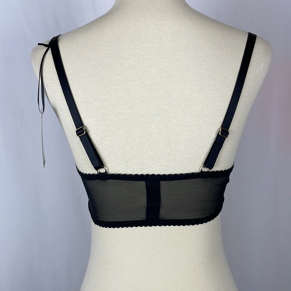 NWT Contradiction Pour Moi Black & Wine Hook Up Underwire Bra - Size 32D - Picture 5 of 15